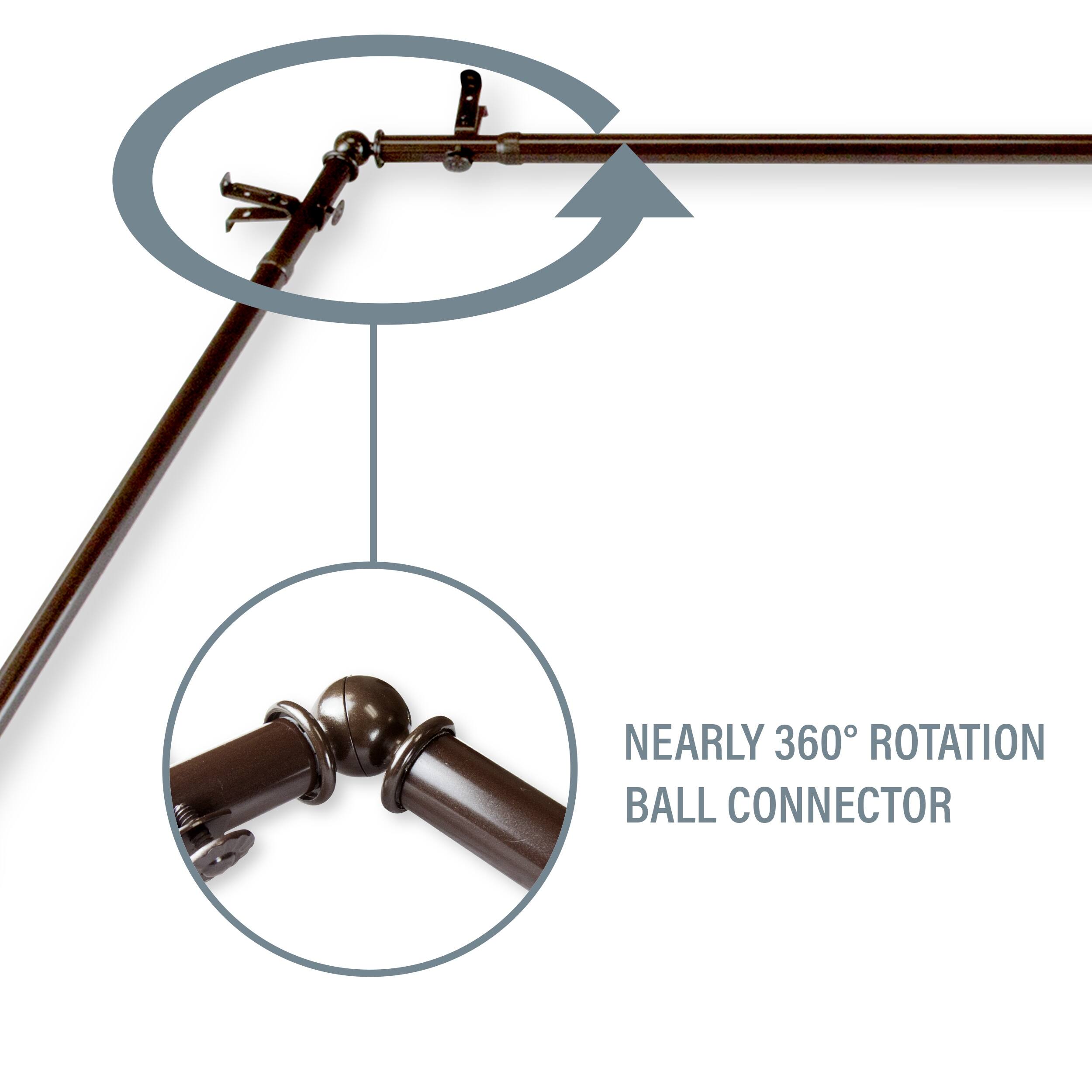 InStyleDesign Vesper 13/16" Double Bay curtain rod 20"36", 38"72